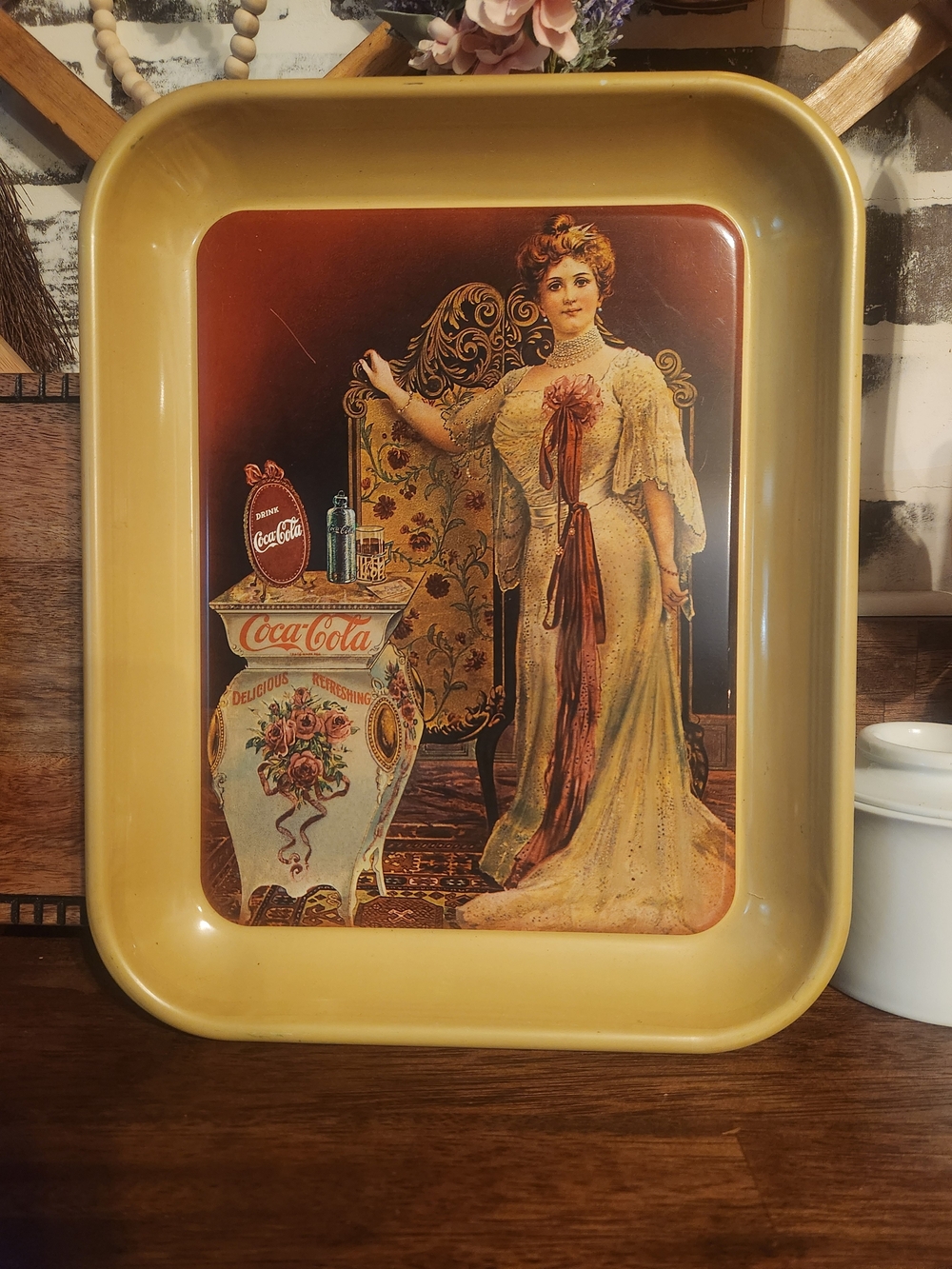 Coca-Cola Beige and Black Commemorative 75th Anniversary Tray